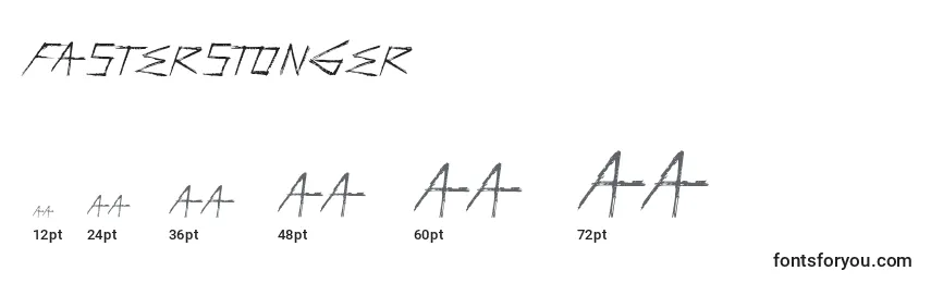 Размеры шрифта Fasterstonger