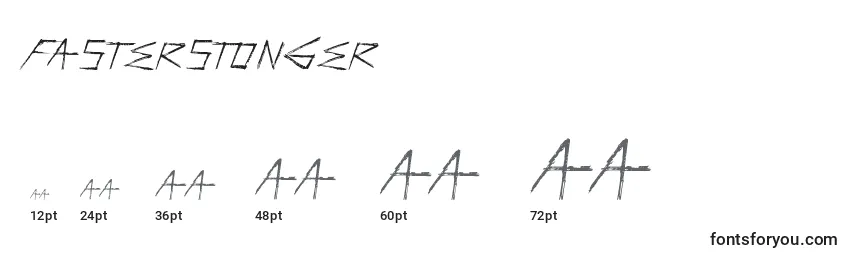 Tamaños de fuente Fasterstonger