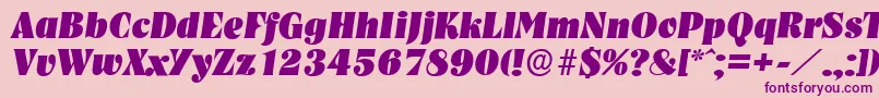En savoir plus sur la police NashvilleserialHeavyItalic Police NashvilleserialHeavyItalic – polices violettes sur fond rose