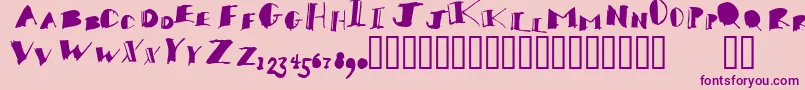 Gossip Font – Purple Fonts on Pink Background