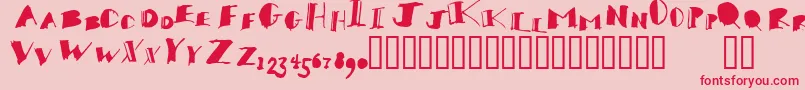 Gossip Font – Red Fonts on Pink Background