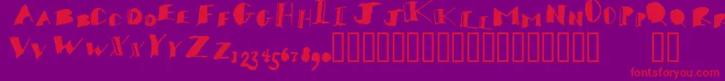 Gossip Font – Red Fonts on Purple Background