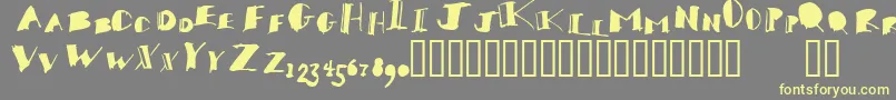 Gossip Font – Yellow Fonts on Gray Background