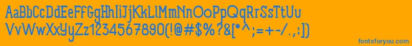 Police PanforteSerifRegular – polices bleues sur fond orange
