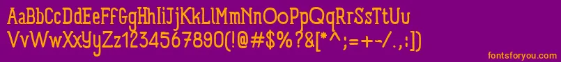 Police PanforteSerifRegular – polices orange sur fond violet