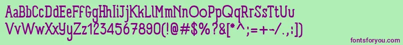 En savoir plus sur la police PanforteSerifRegular Police PanforteSerifRegular – polices violettes sur fond vert