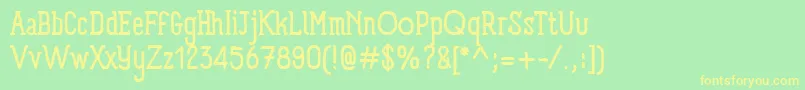 En savoir plus sur la police PanforteSerifRegular Police PanforteSerifRegular – polices jaunes sur fond vert