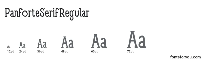 PanforteSerifRegular Font Sizes