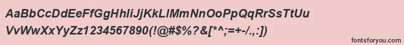 UtsaahBoldItalic Font – Black Fonts on Pink Background