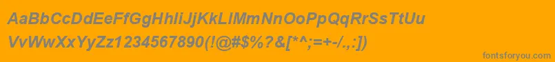 UtsaahBoldItalic Font – Gray Fonts on Orange Background