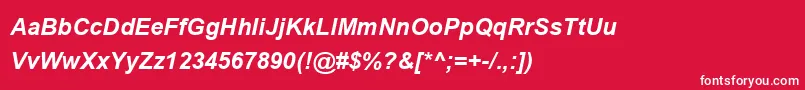 UtsaahBoldItalic Font – White Fonts on Red Background