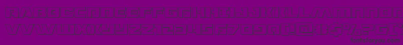 Dronetrackerout Font – Black Fonts on Purple Background