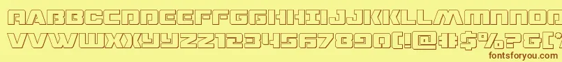 fuente Dronetrackerout – Fuentes Marrones Sobre Fondo Amarillo