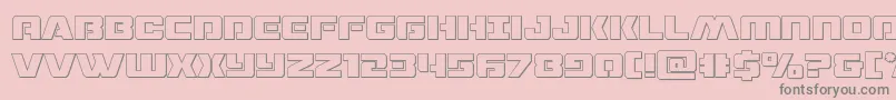 Dronetrackerout Font – Gray Fonts on Pink Background