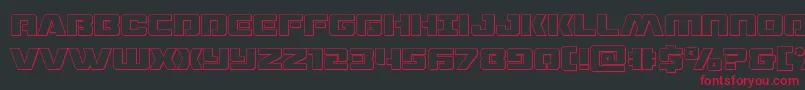Dronetrackerout Font – Red Fonts on Black Background