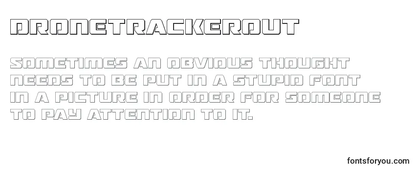 Review of the Dronetrackerout Font