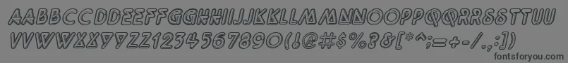 Police QuarkneonItalic – polices noires sur fond gris