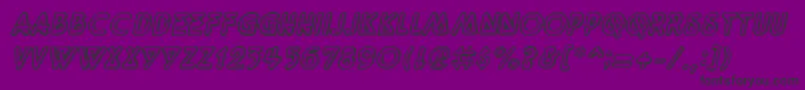 QuarkneonItalic Font – Black Fonts on Purple Background