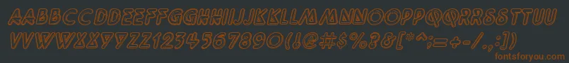 QuarkneonItalic Font – Brown Fonts on Black Background