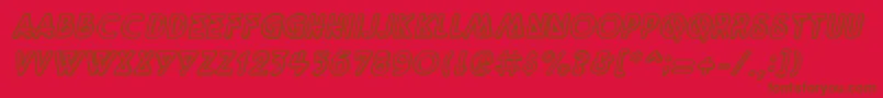 QuarkneonItalic Font – Brown Fonts on Red Background