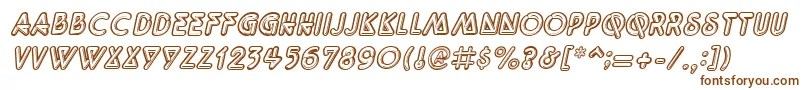 QuarkneonItalic-Schriftart – Braune Schriften