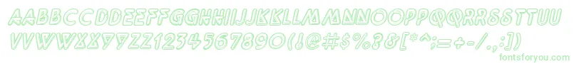 Police QuarkneonItalic – polices vertes
