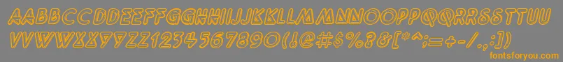 QuarkneonItalic Font – Orange Fonts on Gray Background