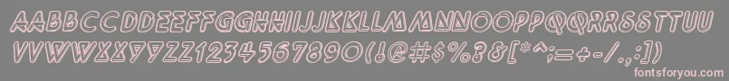 QuarkneonItalic Font – Pink Fonts on Gray Background