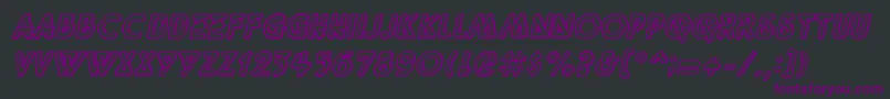 QuarkneonItalic Font – Purple Fonts on Black Background