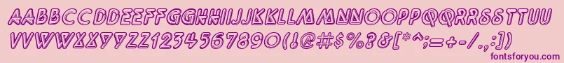 QuarkneonItalic Font – Purple Fonts on Pink Background