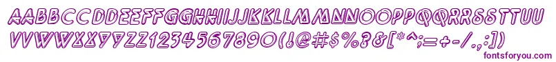 QuarkneonItalic Font – Purple Fonts on White Background