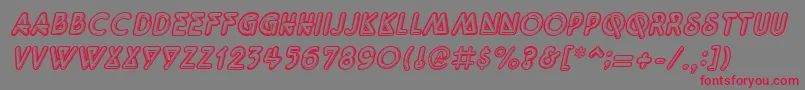 QuarkneonItalic Font – Red Fonts on Gray Background