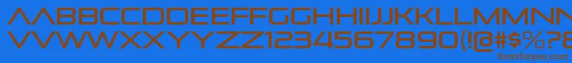 PirulenrgRegular Font – Brown Fonts on Blue Background