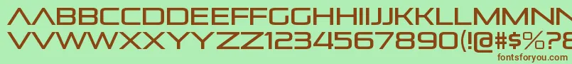 PirulenrgRegular Font – Brown Fonts on Green Background