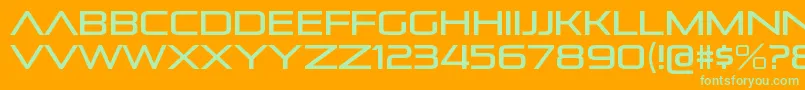 PirulenrgRegular Font – Green Fonts on Orange Background