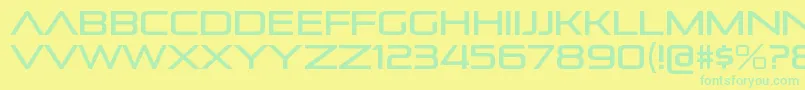 PirulenrgRegular Font – Green Fonts on Yellow Background