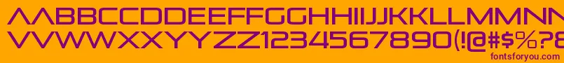 PirulenrgRegular Font – Purple Fonts on Orange Background