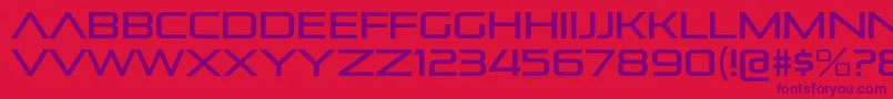 フォントPirulenrgRegular – 赤い背景に紫のフォント