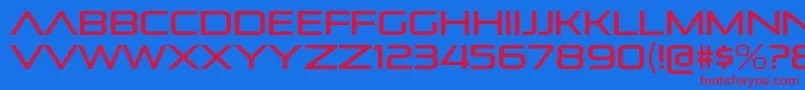 PirulenrgRegular Font – Red Fonts on Blue Background