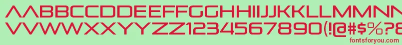 PirulenrgRegular Font – Red Fonts on Green Background