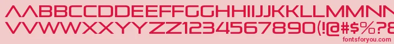 PirulenrgRegular Font – Red Fonts on Pink Background