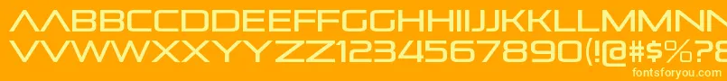 PirulenrgRegular Font – Yellow Fonts on Orange Background