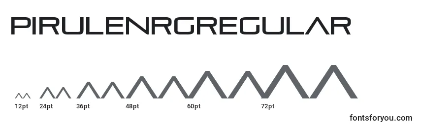 Размеры шрифта PirulenrgRegular