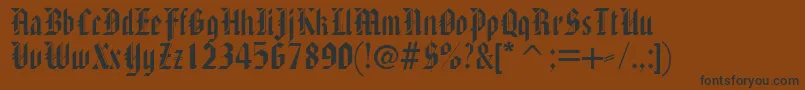 Americantext Font – Black Fonts on Brown Background