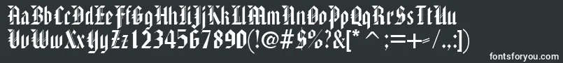 フォントAmericantext – 白い文字