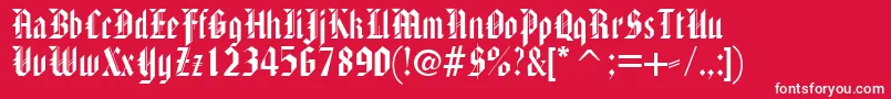 Americantext Font – White Fonts on Red Background