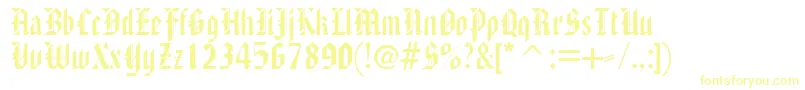 Americantext Font – Yellow Fonts on White Background
