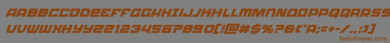 Olympiccarriersuperital Font – Brown Fonts on Gray Background
