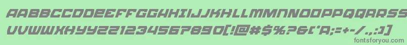 Olympiccarriersuperital Font – Gray Fonts on Green Background