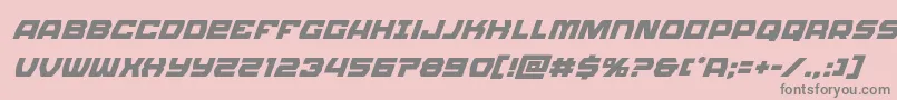 Olympiccarriersuperital Font – Gray Fonts on Pink Background